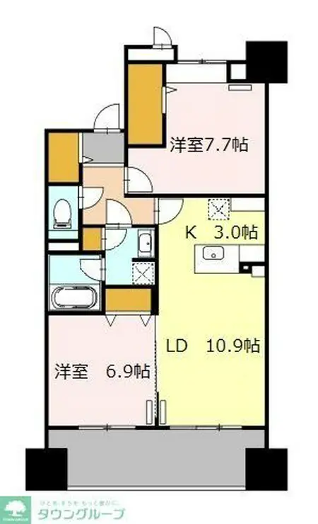 ロイヤルパークスシーサー南千住 9階階 間取り