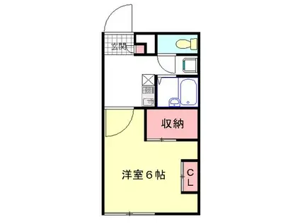 レオパレスヴィルヌーブ(1K/1階)の間取り写真