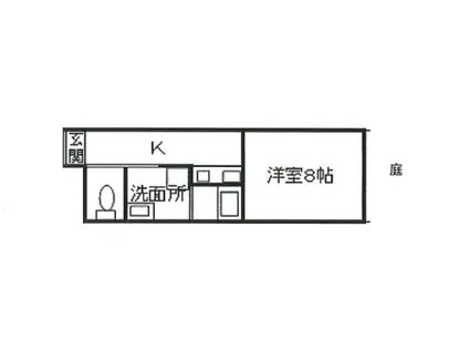 クリーンハイムII(1K/1階)の間取り写真