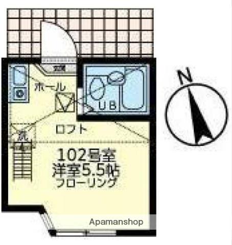 ユナイト南太田ケリースレーター(ワンルーム/1階)の間取り写真