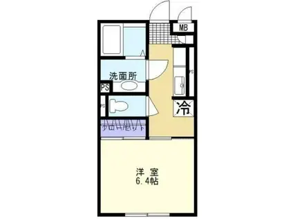 RESPIRAR(1K/2階)の間取り写真