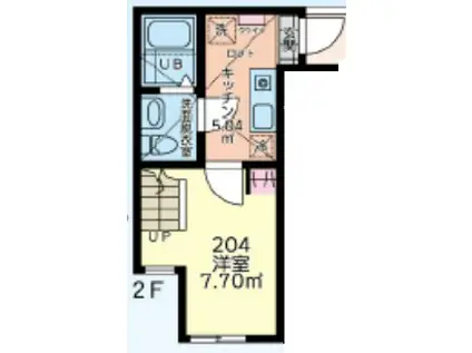 ブエナビスタ(1K/2階)の間取り写真