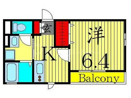 ブリーズ綾瀬(1K/3階)の間取り写真