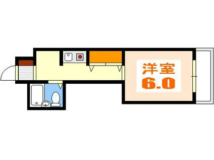 コーポ北町(1K/2階)の間取り写真