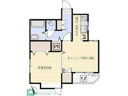 ウィンベルデュエット北坂戸NO.1(1LDK/3階)の間取り写真