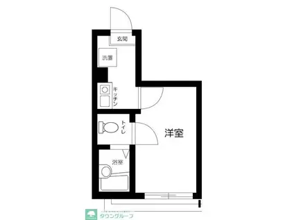APT西新井(1K/2階)の間取り写真
