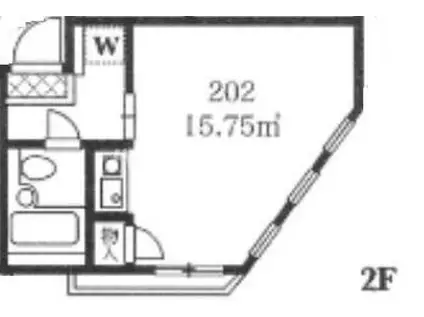 シャンテ東十条(1K/2階)の間取り写真