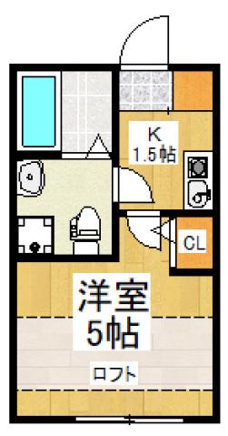 フォレストタウンR(1K/1階)の間取り写真