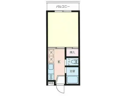 YKビル(1K/4階)の間取り写真