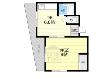 藤ハイツ(1DK/1階)の間取り写真