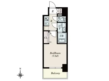 SーRESIDENCE尾頭橋CLARITY(1K/8階)の間取り写真