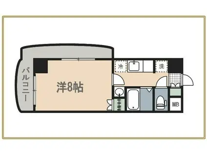 ロイヤルパレス(1K/6階)の間取り写真