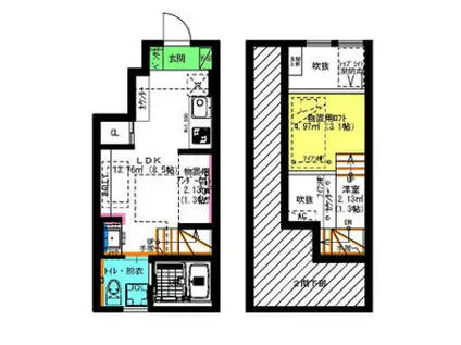 RADIANCE鳴海ステーション(ワンルーム/1階)の間取り写真