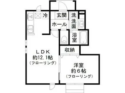 スティーラ田園調布(1LDK/1階)の間取り写真