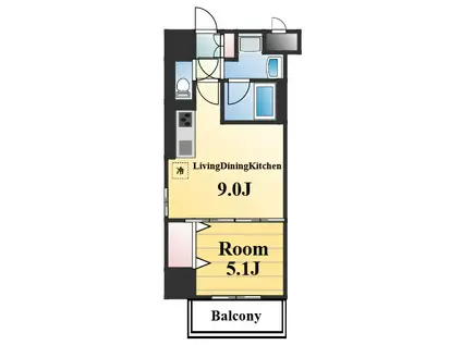 グラン シャルム(1LDK/4階)の間取り写真