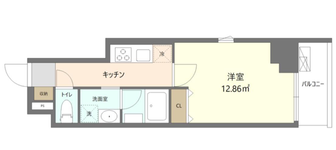 REFRAME5 早稲田(1K/2階)の間取り写真