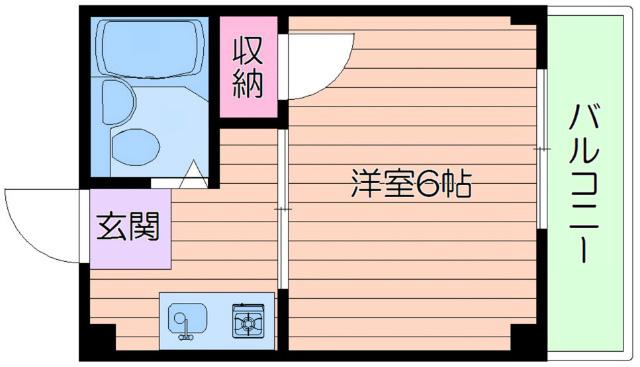 ルネ山岸(ワンルーム/3階)の間取り写真