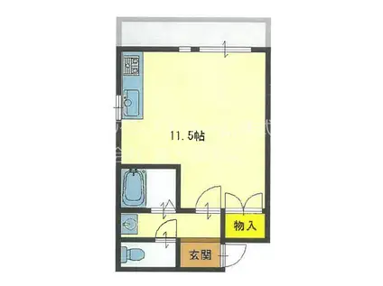 マスターズエル松ノ浜(ワンルーム/3階)の間取り写真