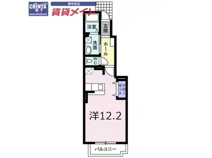 サン・フローラ(ワンルーム/1階)の間取り写真