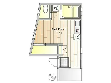 プレゴ学芸大学(ワンルーム/2階)の間取り写真