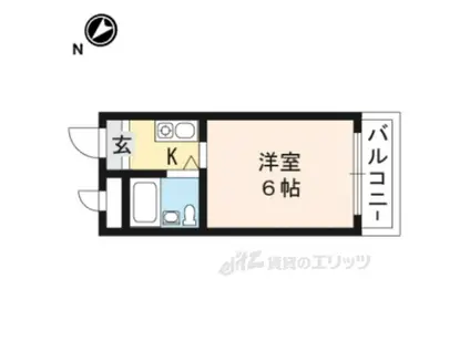 ソレイユヤマダ(1K/2階)の間取り写真