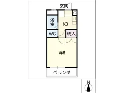 キャッスル本郷(1K/2階)の間取り写真