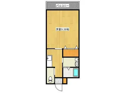 SKビル(1K/1階)の間取り写真