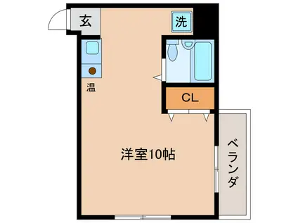 ラークヒルズ(ワンルーム/3階)の間取り写真