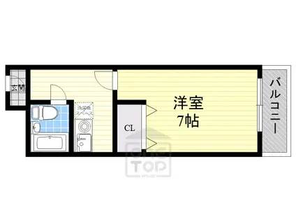 ロイヤルコート(1K/2階)の間取り写真