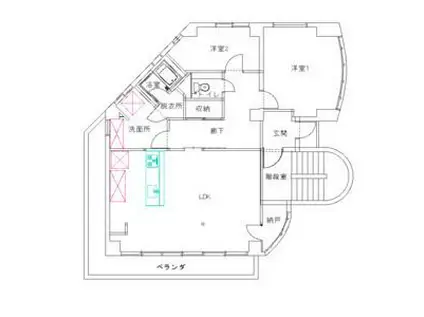 NKビル(4DK/4階)の間取り写真