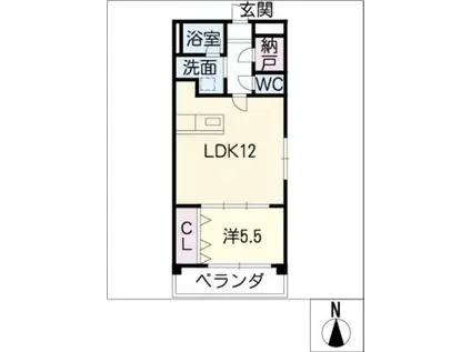 FELICE(1LDK/2階)の間取り写真