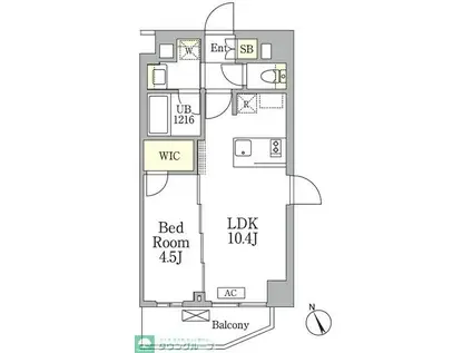 AIFLAT馬込(1LDK/2階)の間取り写真