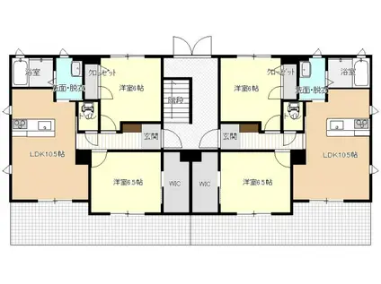 ツルエッタ府中(2LDK/1階)の間取り写真