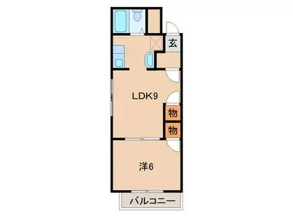 シティアーク北新(1LDK/3階)の間取り写真