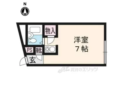 B-LOCK KAGURAOKA(1K/2階)の間取り写真