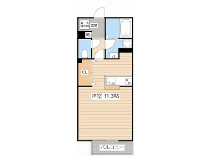 ハイツエイト(ワンルーム/1階)の間取り写真