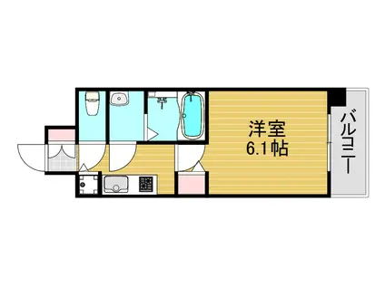 プレサンス梅田北ザ・ライブ(1K/2階)の間取り写真