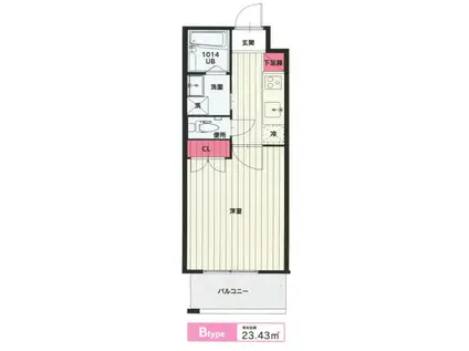 NO.102 ORIENTBLD(1K/5階)の間取り写真