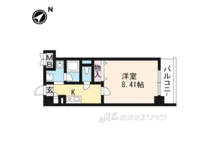 JUMEAUX HONNETETE(1K/4階)の間取り写真