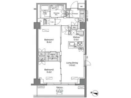 ソライエアイル練馬北町(2LDK/3階)の間取り写真