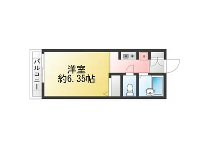 リファレンス胡録台A棟(ワンルーム/2階)の間取り写真