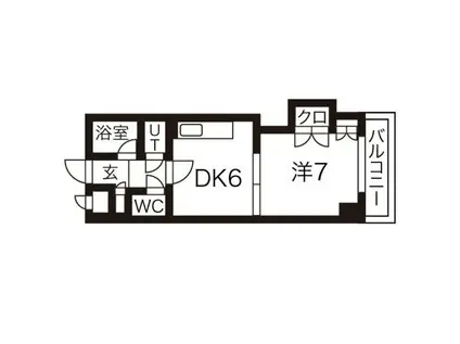 パピリオ(1DK/5階)の間取り写真