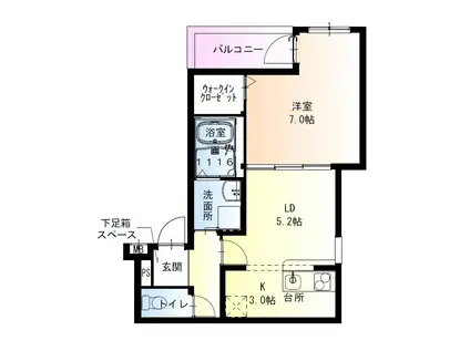 フジパレス尼崎立花II(1LDK/2階)の間取り写真
