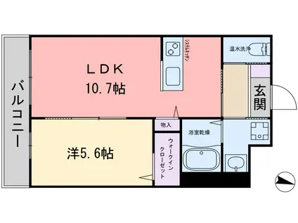 カーサ・グラン伊都(1LDK/3階)の間取り写真