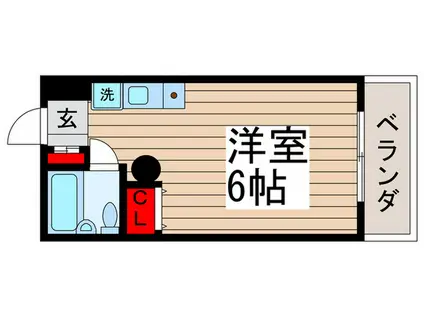 ボンニエールM(ワンルーム/6階)の間取り写真