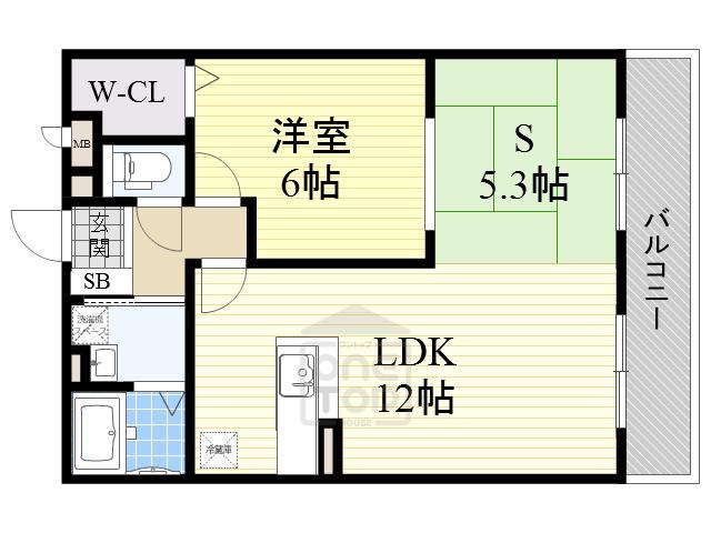アークファイブ(1LDK/3階)の間取り写真