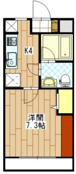 NEXTAGE新橋(1K/1階)の間取り写真