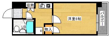 ダイアパレス比治山パークサイド(1K/5階)の間取り写真