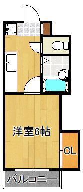 リファレンス葉山(1K/4階)の間取り写真