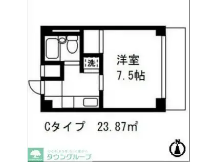 リヴェール川越(1K/4階)の間取り写真